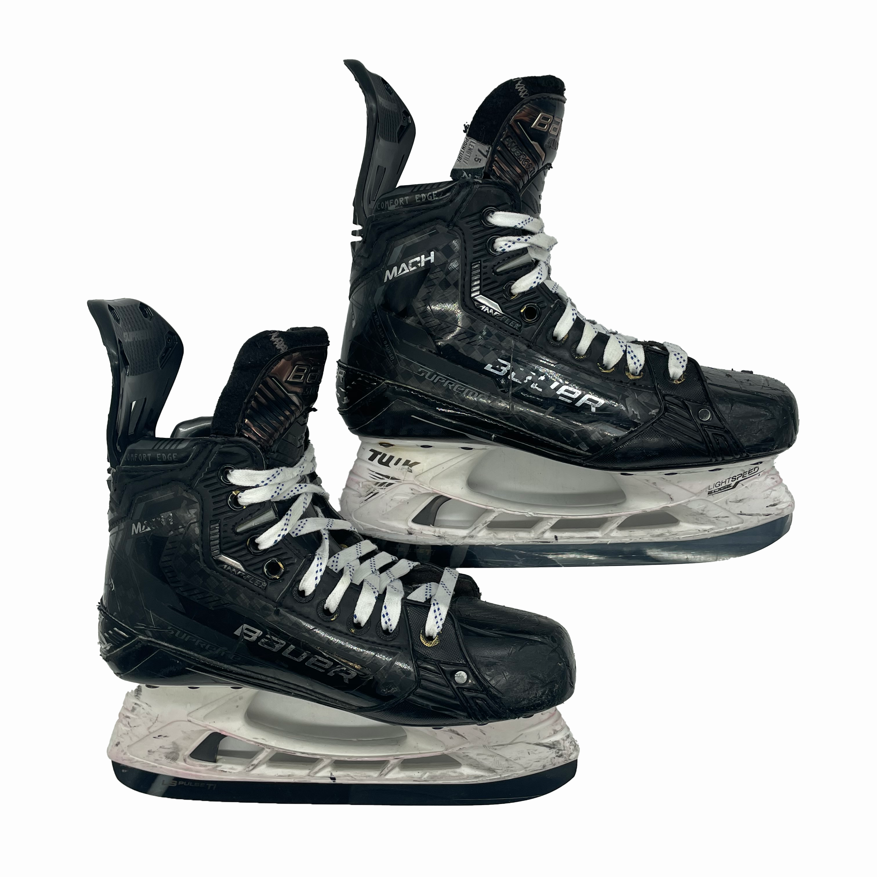 Bauer Supreme Mach - Patins de hockey Pro Stock d'occasion - Taille 7,5 Fit 2